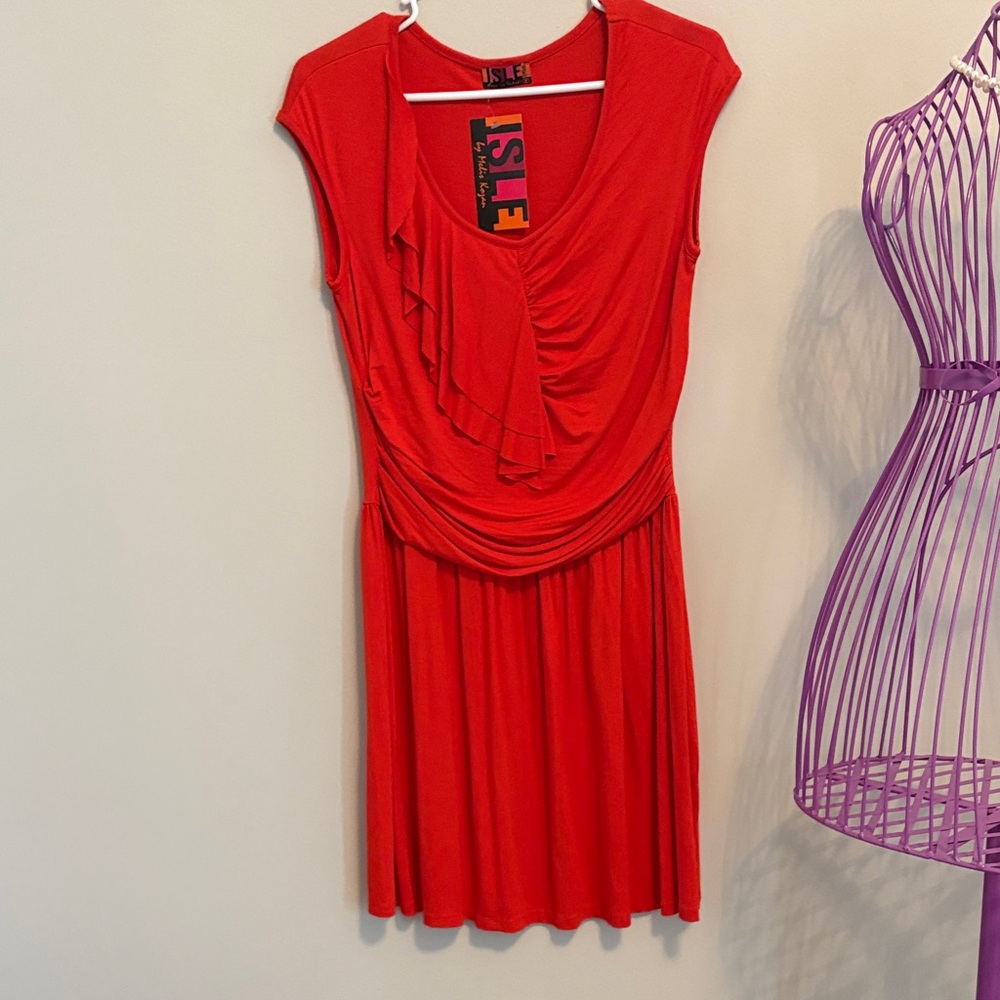 Isle by Melis Kozan Women's Orange Dress NWTs